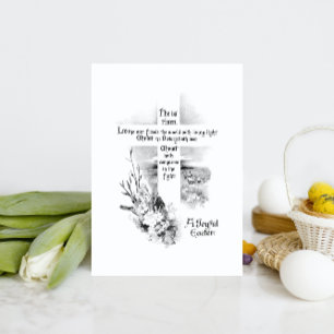 He Is Risen Vintage Christian Easter Holiday Postcard