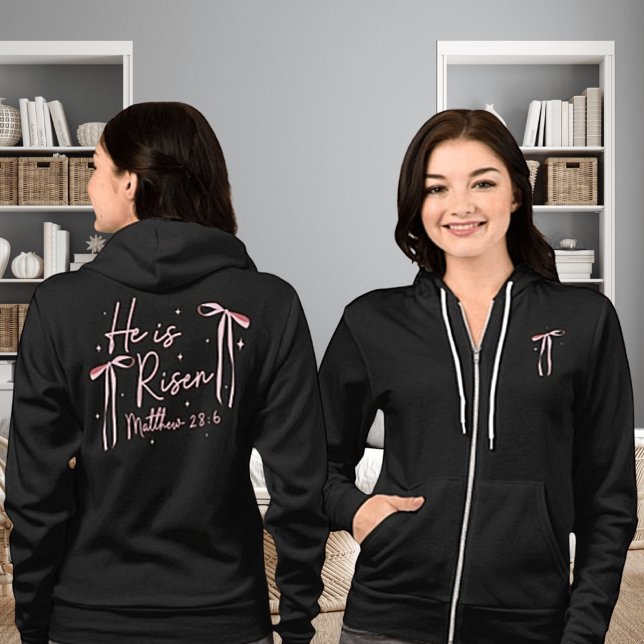 "He is Risen" Women's Bella+Canvas Full-Zip Hoodie (Creator Uploaded)