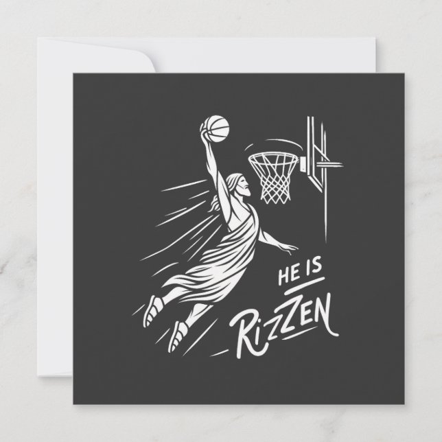 He Is Rizzen Funny Easter  Card (Front)