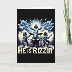 He Is Rizzin' Christian Bynd Jesus Has Rizzen Happ Card
