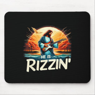 He Is Rizzin Easter Christian Jesus Vintage Jesus Mouse Pad