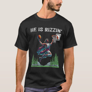 He Is Rizzin Funny Easter Jesus Sketll Meme Mens W T-Shirt