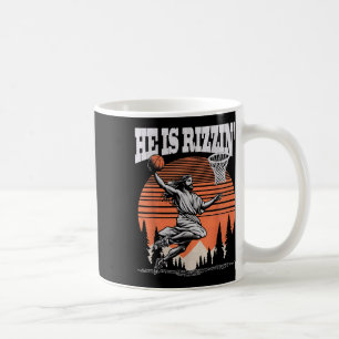 He Is Rizzin Funny Jesus Basketball Easter Christi Coffee Mug
