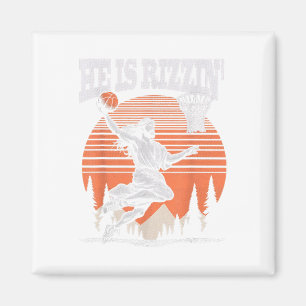 He Is Rizzin Funny Jesus Basketball Easter Christi Magnet