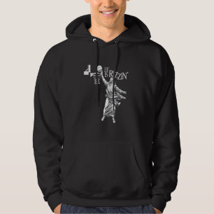 He Is Rizzin Funny Jesus Basketball Meme Retro Eas Hoodie