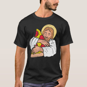He Is Rizzin' Funny Jesus Playing Basketball T-Shirt
