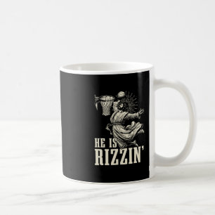 He Is Rizzin Funny Jesus Sketll Easter Christian M Coffee Mug