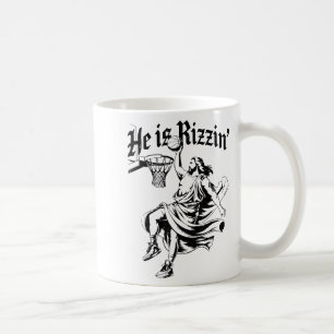 He Is Rizzin Jesus Basketball Youth Toddler Christ Coffee Mug