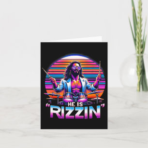 He Is Rizzin' Jesus Has Rizzen Funny Easter Christ Card