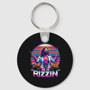 He Is Rizzin' Jesus Has Rizzen Funny Easter Christ Key Ring