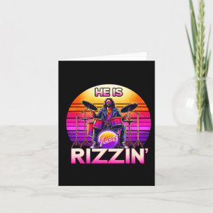 He Is Rizzin' Jesus Has Rizzen Retro Christian Nd Card