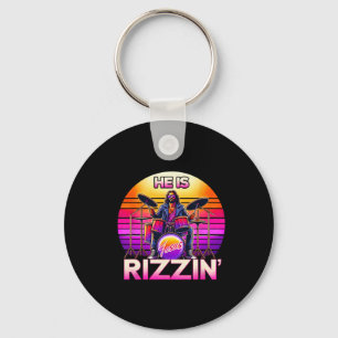 He Is Rizzin' Jesus Has Rizzen Retro Christian Nd Key Ring