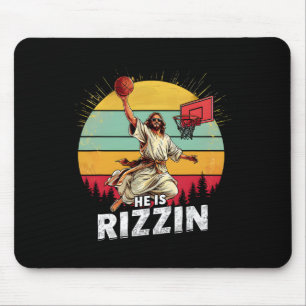 He Is Rizzin Jesus The Lamb Of God Happy Easter Ch Mouse Pad