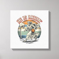 He Is Rizzin Vintage Basketball Religious Shirt De