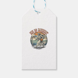 He Is Rizzin Vintage Basketball Religious Shirt De Gift Tags