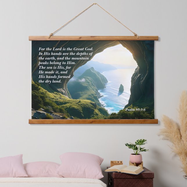 He is the Great God, God & Creation Verse Hanging Tapestry (Bedroom)
