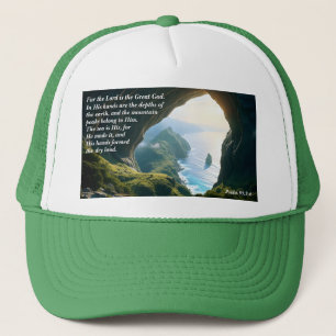 He is the Great God, God & Creation Verse Trucker Hat