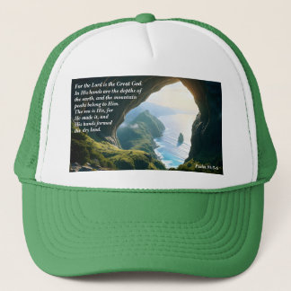 He is the Great God, God & Creation Verse Trucker Hat