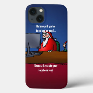 He Knows If You've Been Bad Funny Santa iPad Case