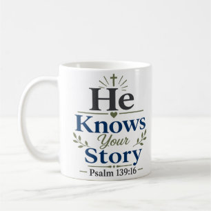 He Knows Your Story Inspiring Psalm Verse Coffee Mug