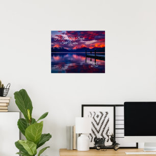 He Leads Me Beside Still Waters Purple Sky Poster