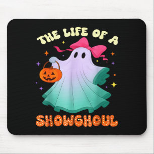 He Life Of A Showghoul Retro Halloween Show Ghosts Mouse Pad