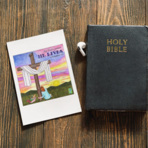 He Lives Inspirational Postcard