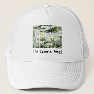 He Loves Me! Hats Bride Bridal Love Daisies