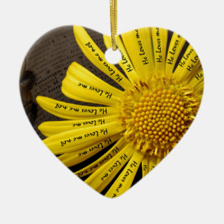 he loves me he loves me not ceramic tree decoration