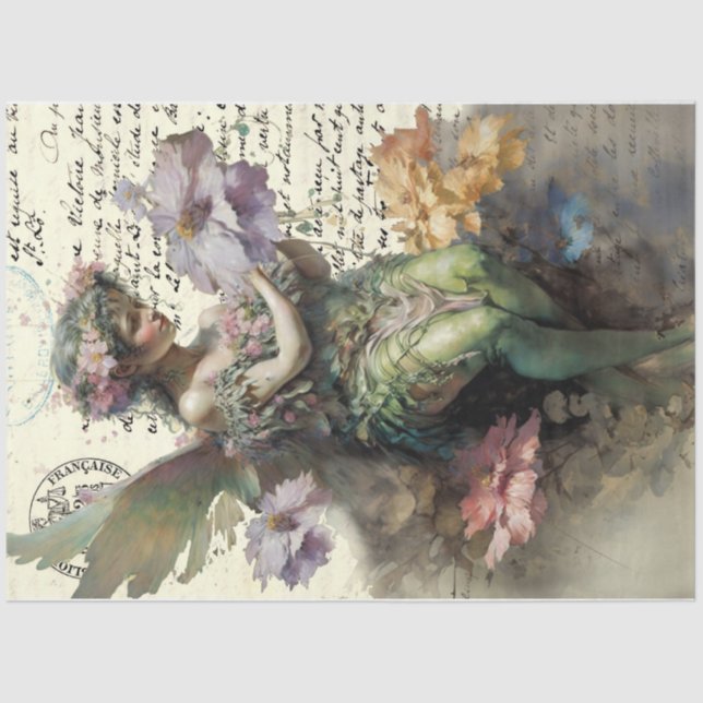 He loves me, he loves me not.  tissue paper (Front)