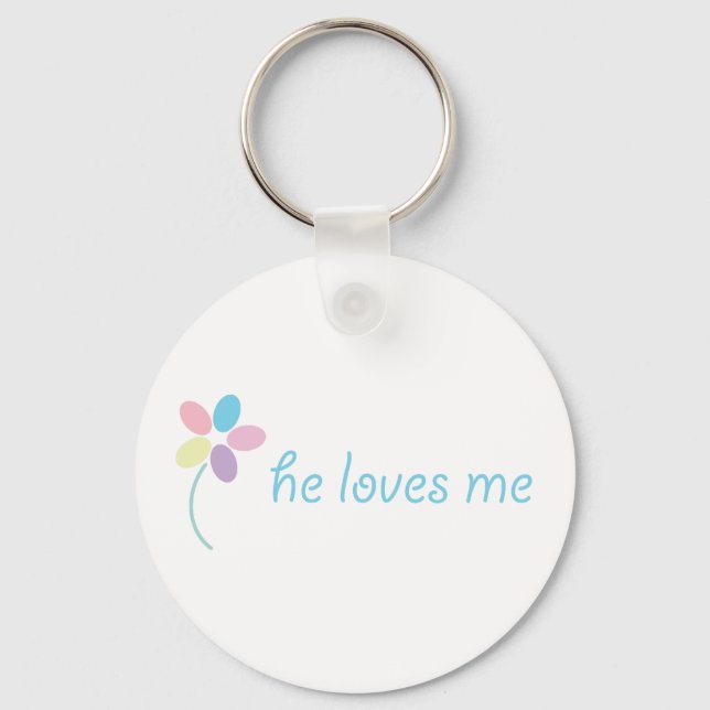"he loves me" keychain (Front)