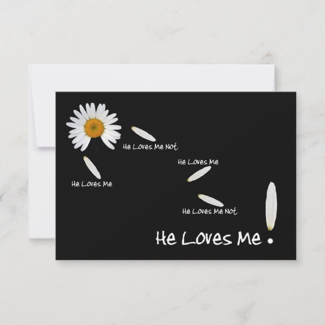 He Loves Me Wedding Reception RSVP Invitation (Front)