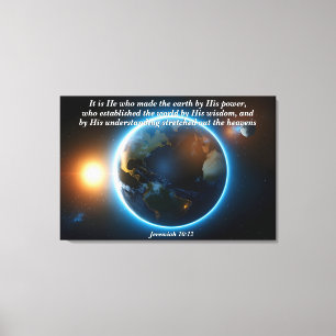 He Made the Earth: God & Creation Verse Canvas Print