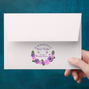He Makes Her Heart Flutter Butterfly Bridal Shower Envelope