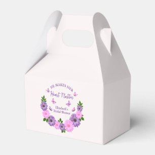 He Makes Her Heart Flutter Butterfly Bridal Shower Favour Box
