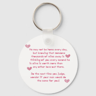 He may not be home every day... key ring