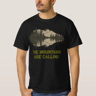 he Mountains Are Calling Vintage Camping T-Shirt