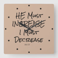 He Must Increase, I must Decrease Bible Verse