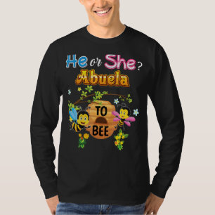 He Or She Abuela To Bee Be Gender Reveal Baby Moth T-Shirt