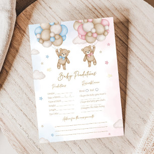 He or She Bear Gender Reveal Baby Predictions Game