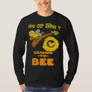 He Or She Grammi To Bee Gender Reveal Announcement T-Shirt