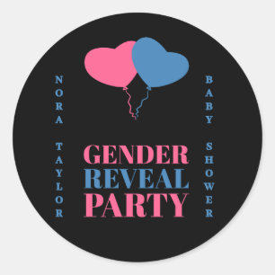 "He or She? What Will Baby Be?" Classic Round Sticker