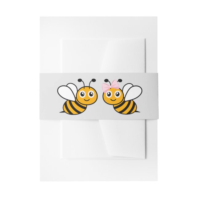 He or She what will it bee?  Invitation Belly Band (Front Example)
