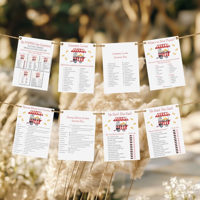 He POPPED the Question!  Bridal Shower Game Invitation (Creator Uploaded)
