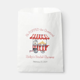 He Popped the Question! Popcorn Bridal Shower Favour Bags
