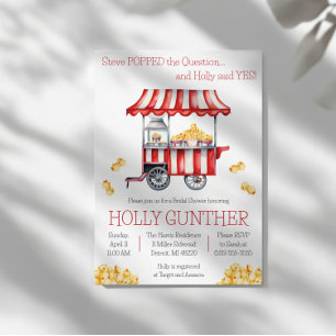 He POPPED the Question!  Popcorn Bridal Shower Invitation