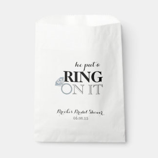 He Put a Ring On It Favour Bags