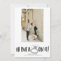 He Put a Ring On It Photo Save the Date Invitation