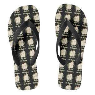He Restores My Soul Bible Quote All-Over Jandals