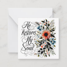 He restores my soul floral